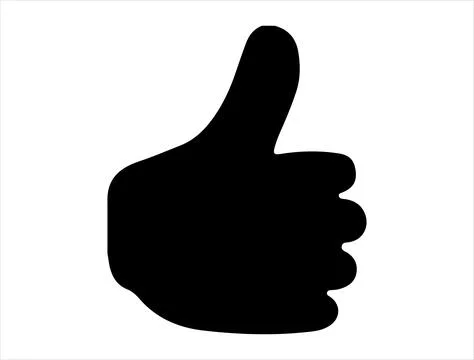 Thumbs up silhouette vector art Stock Illustration