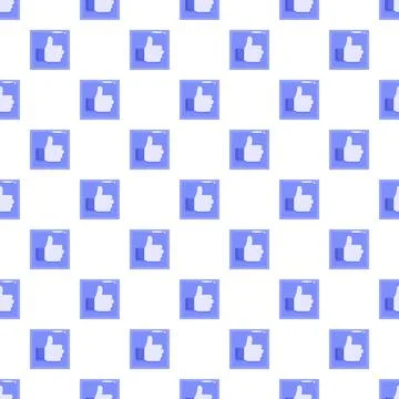 Thumbs up like social media network pattern Stockillustratie