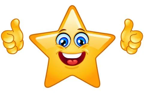 Thumbs up star Stock Illustration