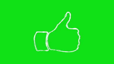 Thumbs up, like symbol hand-drawn scribble animation. Pen marker doodle sty.. Stock Footage 333076345