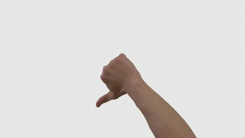 Thumbs Up To Thumbs Down Disapproval Gesture Video stock 339804911