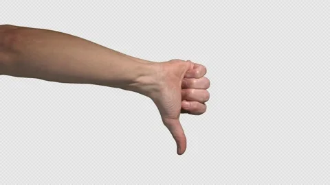 From Thumbs Up To Thumbs Down (inside arm) Video stock 170157701