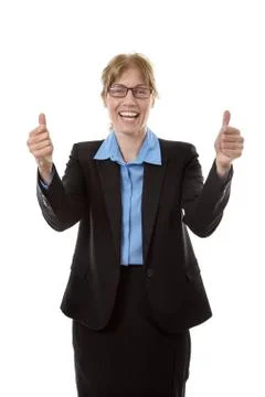 Thumbs up time! Stock Photos