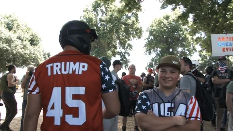 Thumbs Up For Trump Video stock 93584548