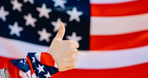 Thumbs Up USA Stock Footage 108036981