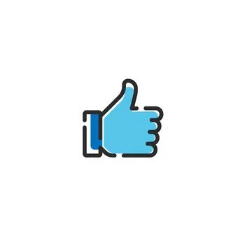 Thumbs up vector icon, like symbol. Stock Illustration