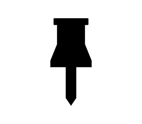 Thumbtack icon illustrated in vector on white background Stock Illustration