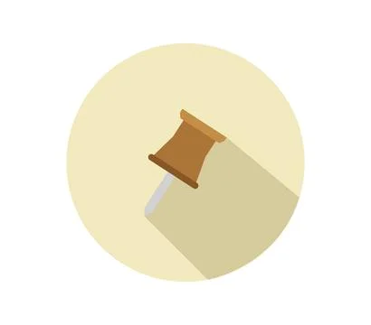 Thumbtack icon illustrated in vector on white background Stock Illustration