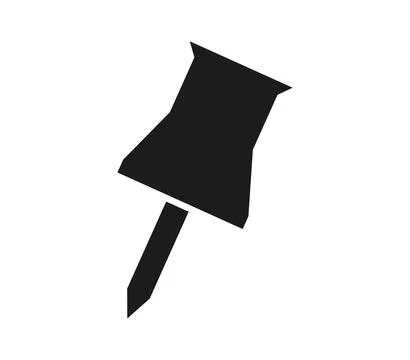 Thumbtack icon illustrated in vector on white background Stock Illustration