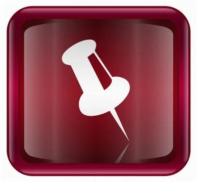 Thumbtack icon red 스톡 일러스트