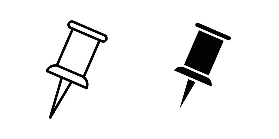 Thumbtack icon vector design illustrations Stock Illustration