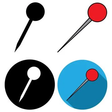 Thumbtack icon vector Stock Illustration