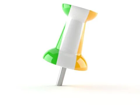 Thumbtack with irish flag Stock Illustration