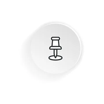 Thumbtack line icon. Vector on isolated white background. EPS 10 Stock Illustration