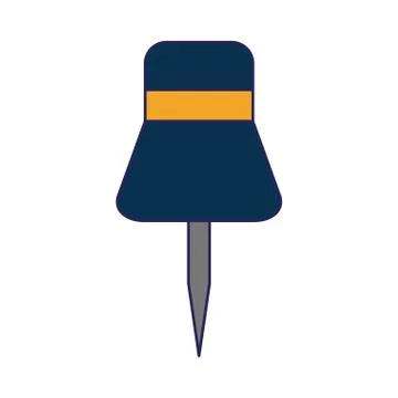 Thumbtack pin symbol Stock Illustration