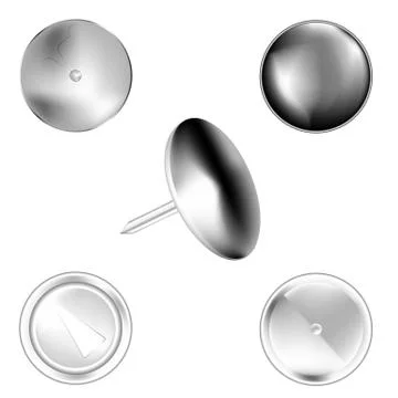 Thumbtack on a white background Illustrazione stock