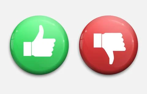 Thump Up and Thump Down Hands - vector illustration for your design Ilustración de archivo