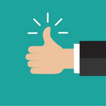 Thump up vector sign 스톡 일러스트