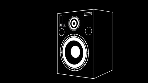 Thumping Bass Speaker Stock Footage 266433220