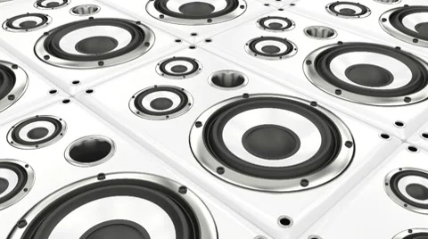Thumping Bass Speakers Wall 스톡 동영상 8357902