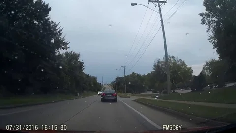 Thumping T-bone crash caught on dash cam | Stock Video | Pond5