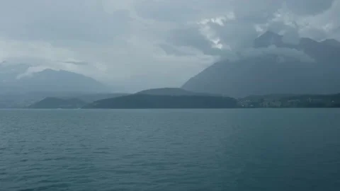 Thun Lake Panning Stock Footage 198511480