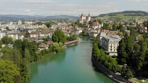 Thun in Switzerland Stock Footage 136740645