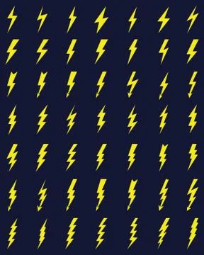 Thunder and bolt lighting flash icons Stock Illustration