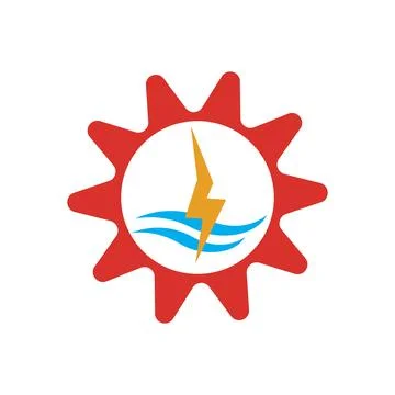 Thunder and Bolt Lighting Flash Icons Set. Flat Style on Dark Background. V.. Stock Illustration