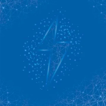 Thunder and Bolt Lighting Polygonal Flash Logo Stock Illustration