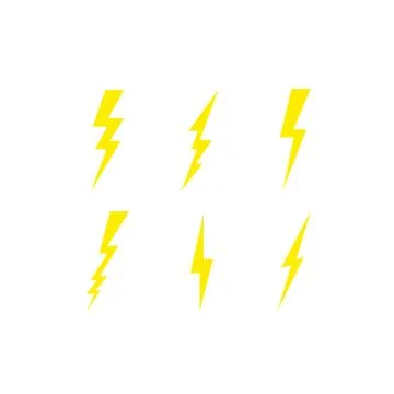 Thunder and bolt lightning. Flash icon isolated on white background. Graphic Stock Illustration