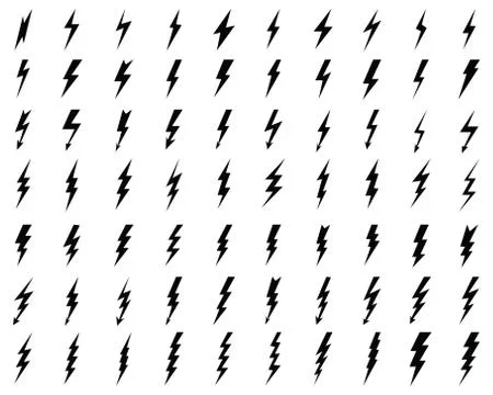 Thunder and flash  lighting Stock Illustration