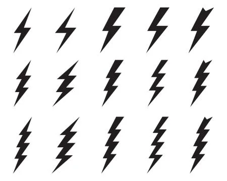 Thunder and flash lighting Stock Illustration