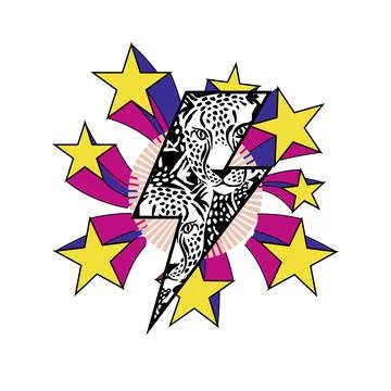 Thunder and leopards Illustrazione stock