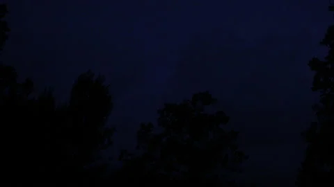 Thunder and lightning during dark stormy night Stock Footage 221943877