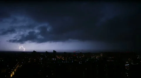 Thunder and Lightning Stock-Footage 66766481