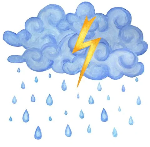 Thunder and lightning Stock Illustration