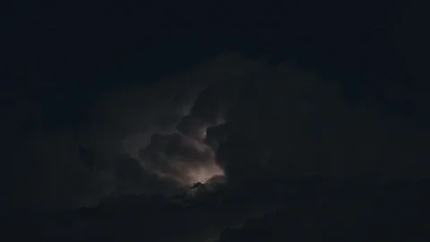 Thunder And Lightning Storm Clouds Stock Footage