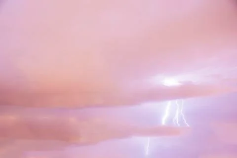 Thunder and lightning storm Stock Photos