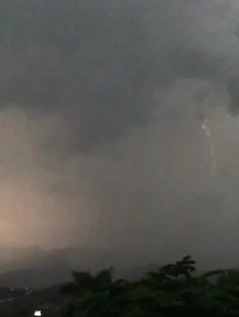 Thunder and mountains slowmotion Stock Footage 240585771