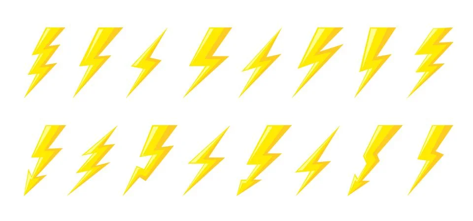 Thunder bolt electric lightning flash pop art icon Stock Illustration