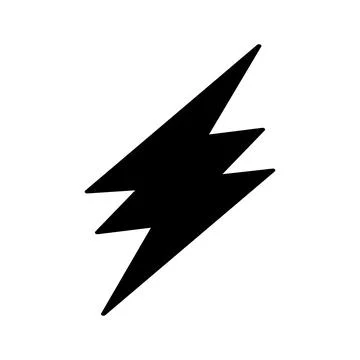 Thunder bolt icon. Flash logo. Thunderbolt symbol. Vector illustration isolated  Illustrazione stock