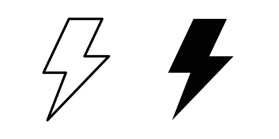 Thunder bolt icon graphic design. web icons vectors Stock Illustration