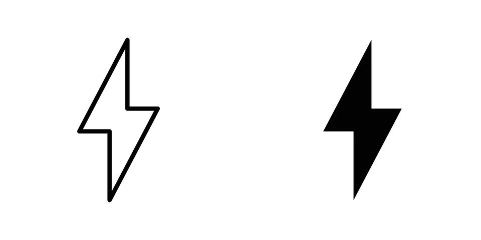 Thunder bolt icon vector design illustrations Stock Illustration