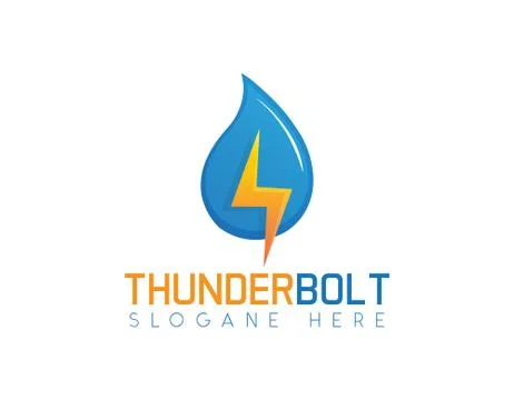 Thunder bolt logo Stock Illustration