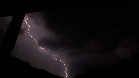 Thunder Bolt Slow Motion Stock Footage 94121795