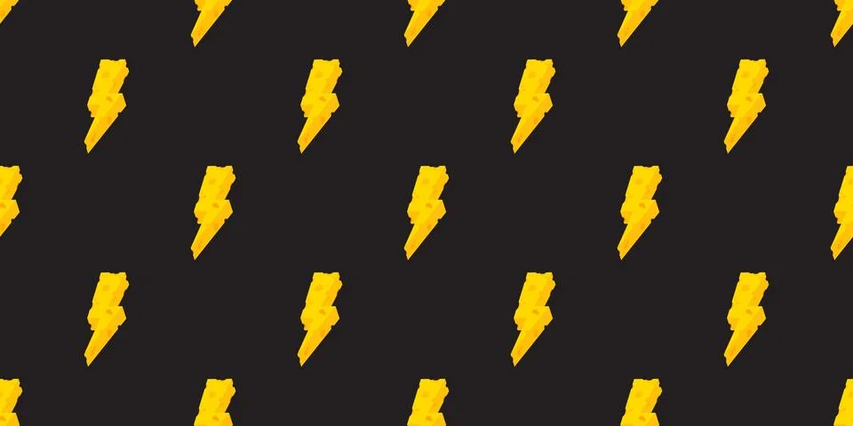 Thunder butter cheese Seamless pattern vector isolated wallpaper background Illustrazione stock
