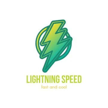 Thunder cartoon gradient illustration Ilustración de archivo