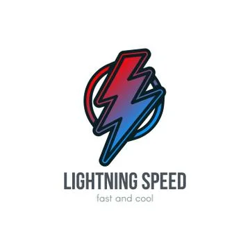 Thunder cartoon gradient illustration Ilustración de archivo