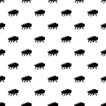 Thunder cloud icon, simple black style Stock Illustration